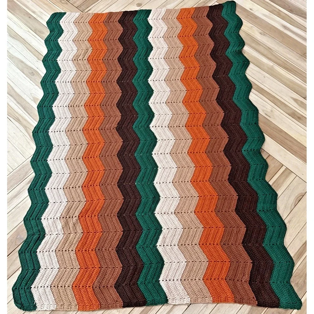Vintage Crochet Afghan Blanket – 70